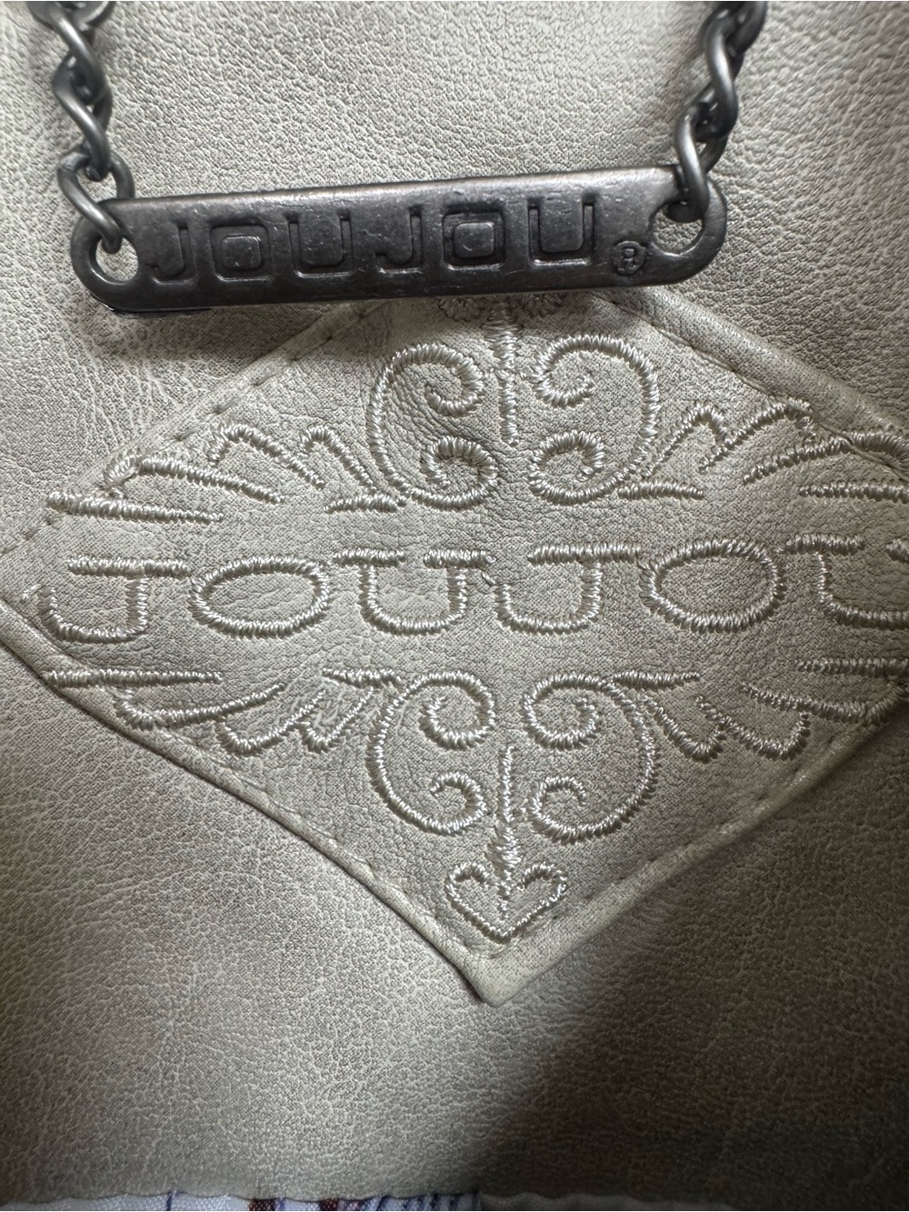 Jou Jou 100% Vegan leather Studded Cream Leather Moto Jacket - Women's - Picture 4 of 12